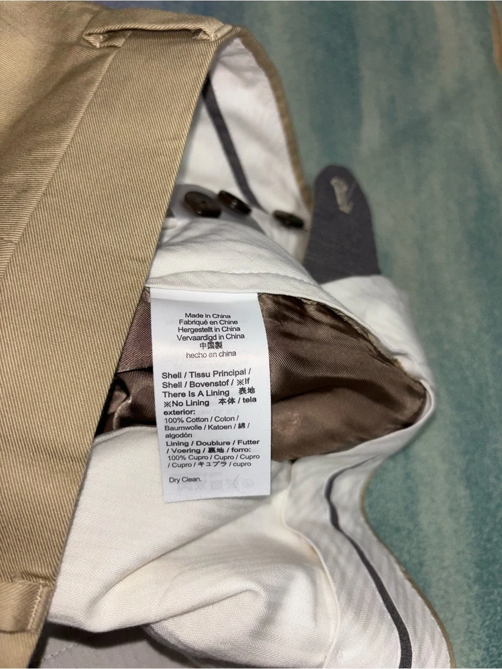J. Crew Ludlow Slim tan Italian Suit (Jacket/Pants) size 40S cotton